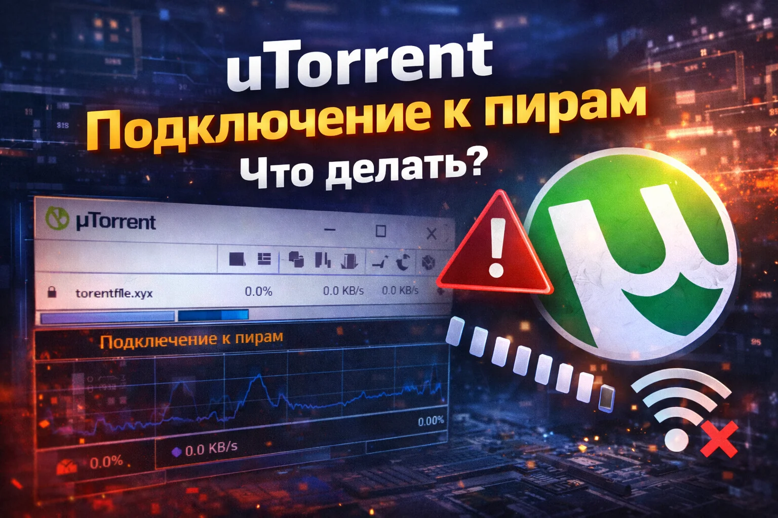 uTorrent бесконечно подключается к пирам — что делать и как исправить