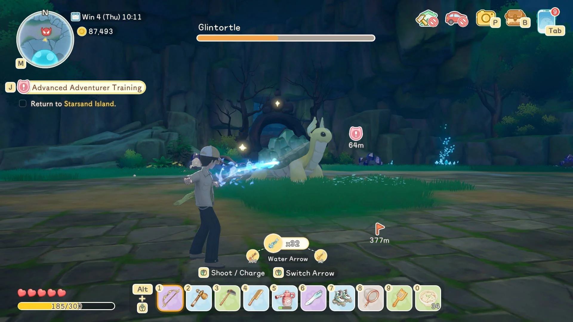 Профессия исследования в Starsand Island — как получить лук и использовать особые стрелы