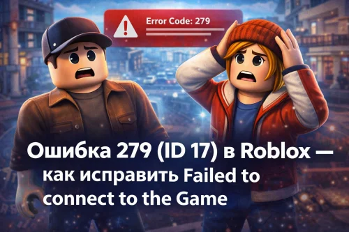 Ошибка 279 (ID 17) в Roblox — как исправить Failed to connect to the Game в 2026 году