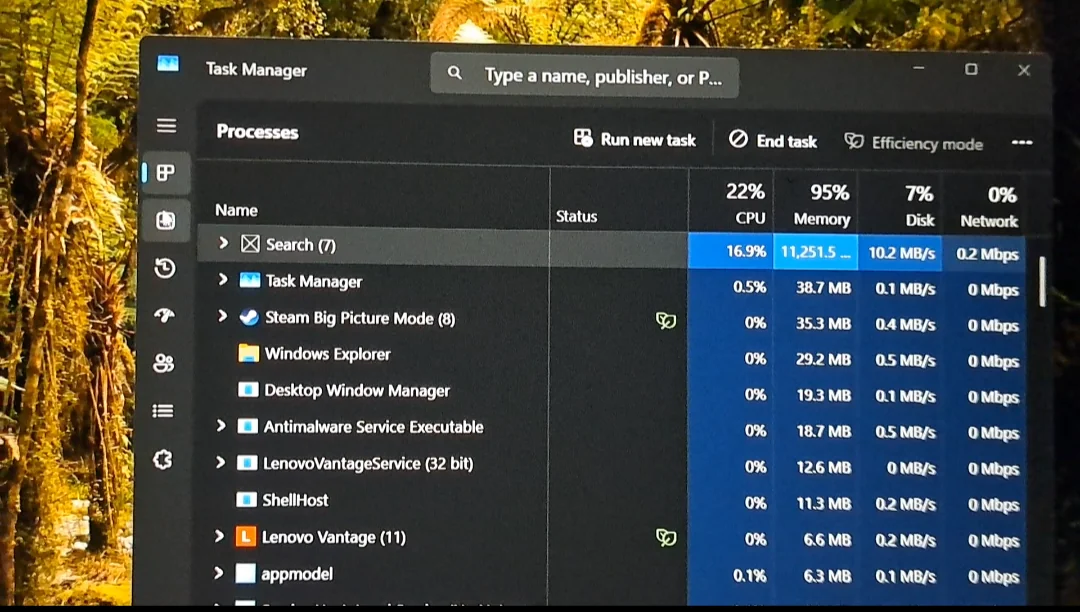 SearchHost и WebView2 потребляют 9–13 ГБ ОЗУ в Windows 11 — причина утечки памяти и рабочее решение
