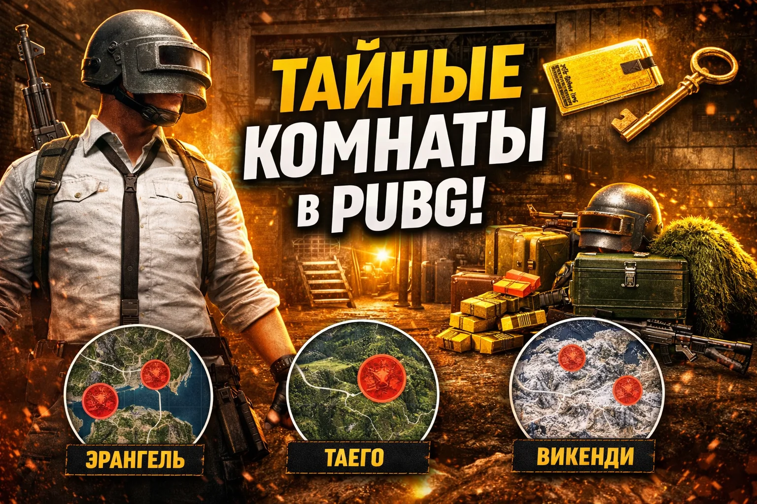 Тайные комнаты в PUBG — где искать и какие ключи нужны (все карты)