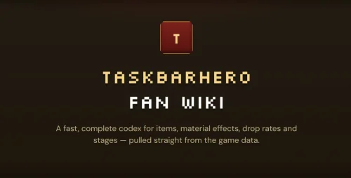 TaskBarHeroWiki — полный справочник по TBH: Task Bar Hero для новичков и опытных игроков